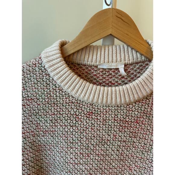 Chloé Multicolor Wool-Blend Textured Sweater, Size XS - Picture 2 of 5